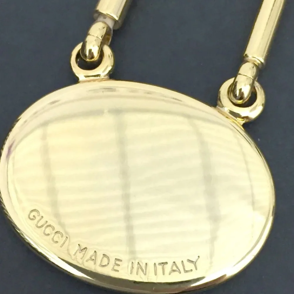 GUCCI INTERLOCKING G SILVER GOLD TONE KEY RING CHARM/UT1930 (UNISEX).
